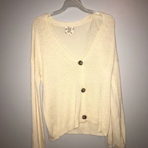 Cream Button Sweater
